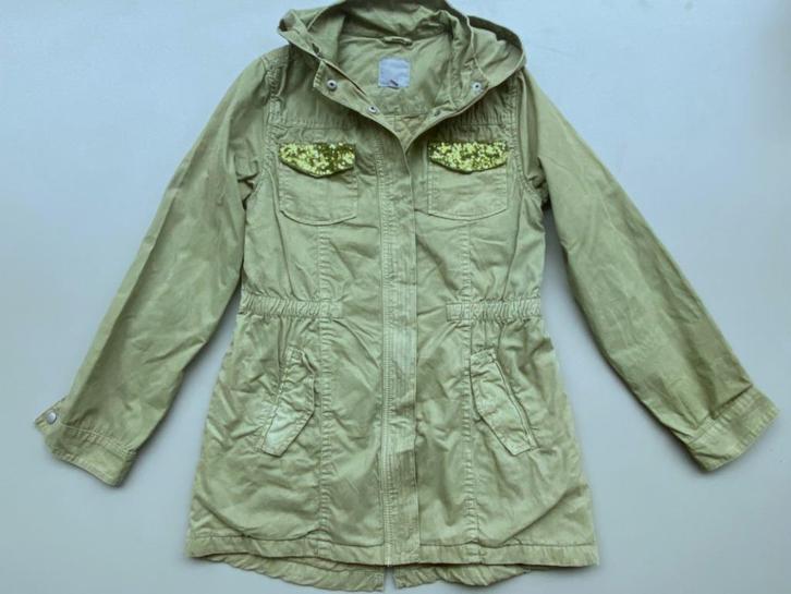 Jas met kap kaki JBC meisje 158 NIEUW, Kinderen en Baby's, Kinderkleding | Maat 158, Nieuw, Meisje, Jas, Ophalen of Verzenden