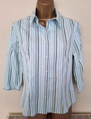 Supermooie Getailleerde Zacht Turquoise Blouse - 38 beschikbaar voor biedingen