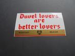 Sticker : Duvel Moortgat Belgium, Verzamelen, Ophalen of Verzenden, Nieuw, Merk