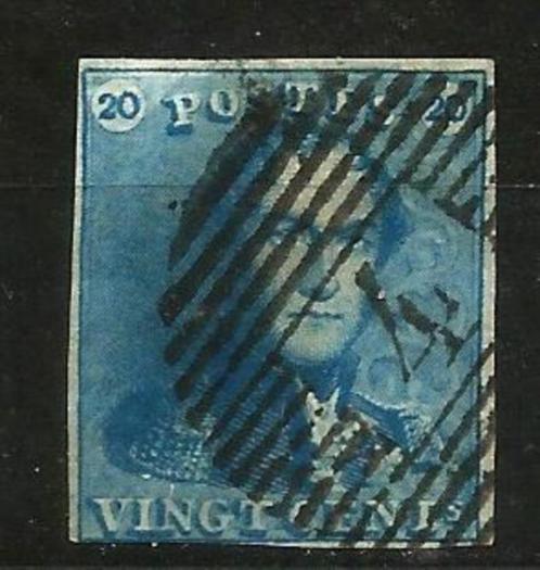 België 1849 Kon. Leopold I OBP 2, Postzegels en Munten, Postzegels | Europa | België, Gestempeld, Overig, Koninklijk huis, Met stempel