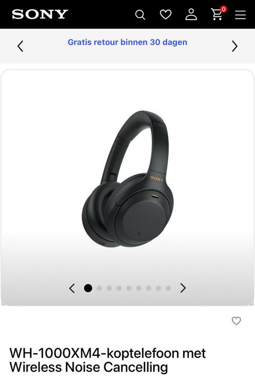Koptelefoons - Sony - WH100XM4, Audio, Tv en Foto, Hoofdtelefoons, Nieuw, Sony, Draadloos, Bluetooth, Ophalen