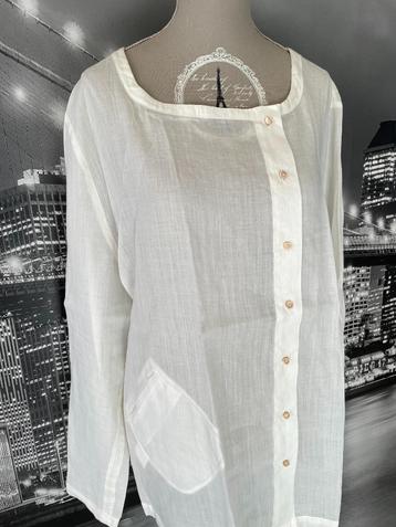prachtige witte lichte blouse annemie verbeke - 4 beschikbaar voor biedingen