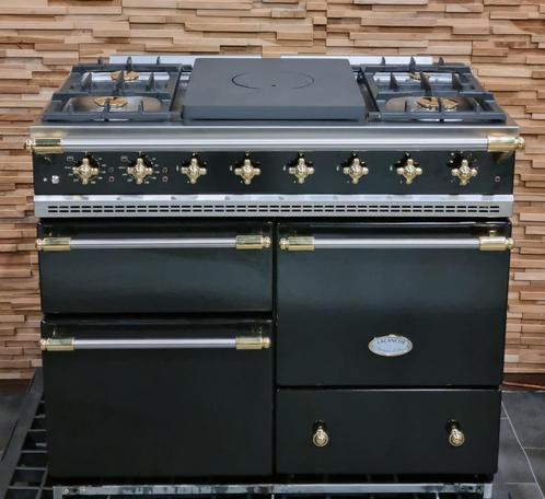🔥Luxe Fornuis Lacanche 100 cm zwart messing 3 ovens, Elektronische apparatuur, Fornuizen, Zo goed als nieuw, Vrijstaand, Gas