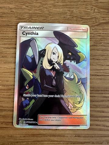 Pokemon kaart Trainer Cynthia beschikbaar voor biedingen