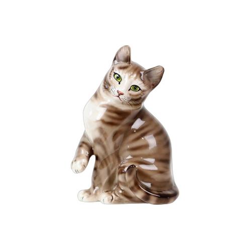 Ronzan Kat Poes Beeld Sculptuur Keramiek Made in Italy 21cm, Antiquités & Art, Art | Sculptures & Bois, Enlèvement ou Envoi