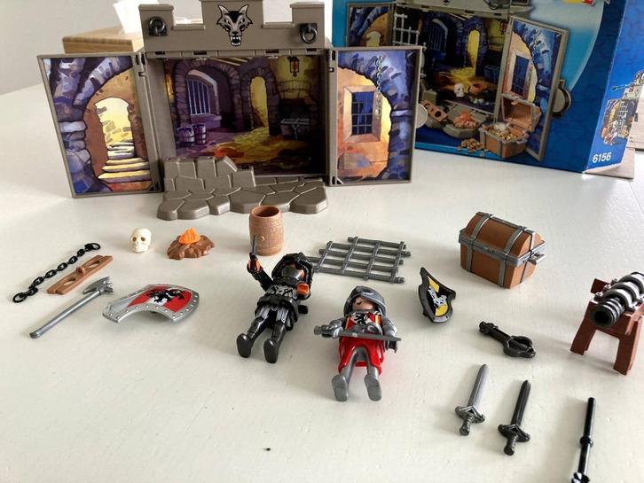 Playmobil Knights Speelbox Ridder Schatkamer 6156, Kinderen en Baby's, Speelgoed | Playmobil, Zo goed als nieuw, Los Playmobil