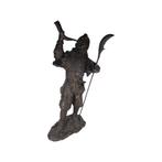 Japanse Bronzen Krijger - Aziatisch Beeld uit de jaren 70, Antiek en Kunst, Brons, Ophalen