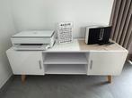 Tv-kast wit glanzend, Huis en Inrichting, Kasten |Televisiemeubels, Ophalen, Gebruikt, 100 tot 150 cm, Minder dan 100 cm