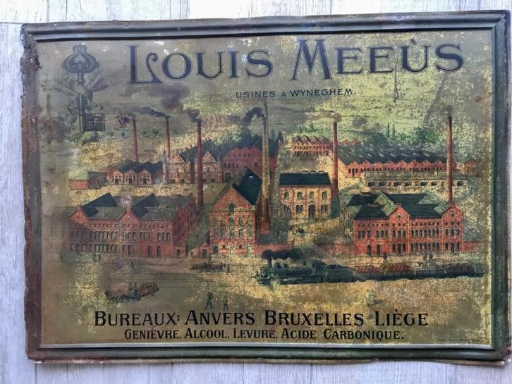 Reclameblad Usines Louis Meeûs alcohol Genièvre 1890, Verzamelen, Merken en Reclamevoorwerpen, Gebruikt, Reclamebord, Ophalen of Verzenden