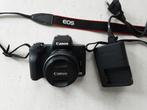Reflex EOS M50 Mark II - Zwart + Canon Zoom Lens EF-M 15-45m, Ophalen of Verzenden, Zo goed als nieuw, Compact, Canon