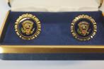 Manchetknopen USA, Handtassen en Accessoires, Manchetknopen, Verzenden, Nieuw, Verguld