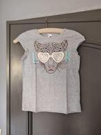 Grijs T-shirt met luipaardprint – meisjes maat 140, Kinderen en Baby's, Ophalen, C&A, Meisje, Zo goed als nieuw