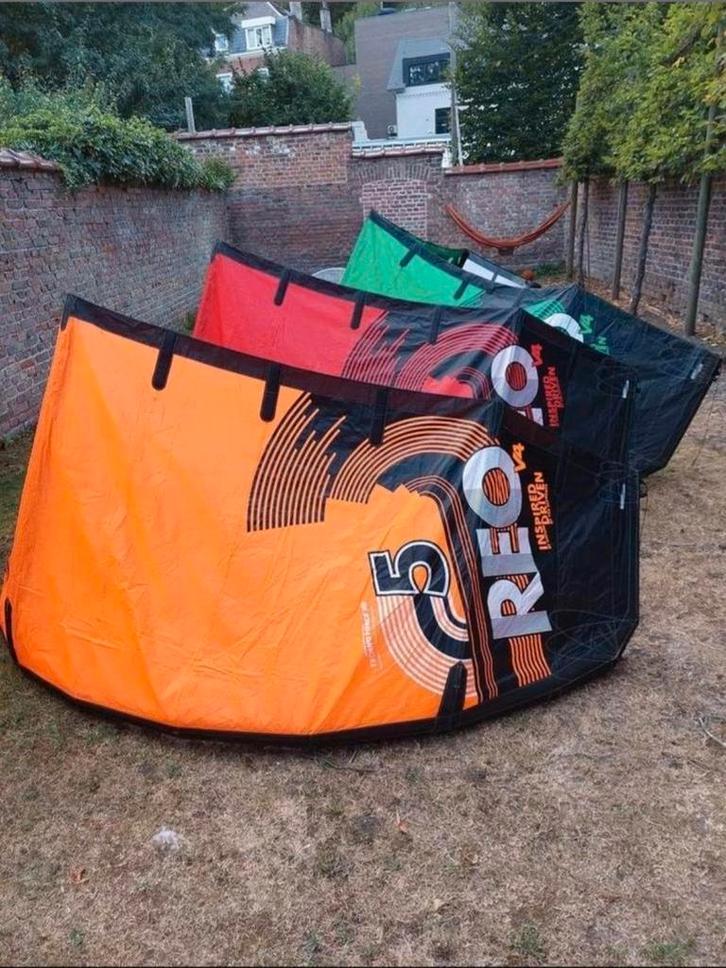 Pakket OZONE REO 5 + 6 + 7m2 - 499€, Watersport en Boten, Kitesurfen, Zo goed als nieuw, Ophalen