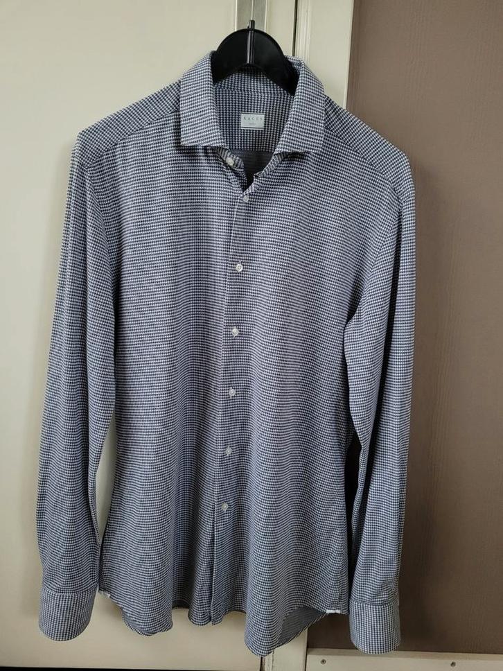 Mooi zacht strech hemd merk Xacus, L, kraagmaat 41, als nieu, Kleding | Heren, Overhemden, Zo goed als nieuw, Wit, Ophalen of Verzenden