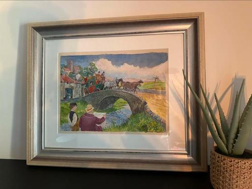 Prachtige aquarel schets van Anton Pieck!, Antiek en Kunst, Kunst | Tekeningen en Fotografie, Ophalen of Verzenden