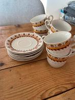 Service petit café vintage – 6 personnes – décor rétro, Collections, Enlèvement