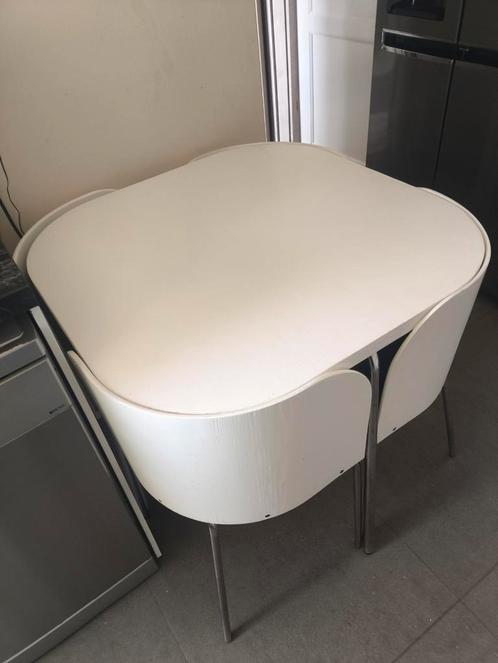 Keukentafel met 4 stoelen, Huis en Inrichting, Tafels | Eettafels, Gebruikt, Ophalen