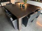 Zware eiken vierkante eetkamer tafel 1.70 x 1.70m, Huis en Inrichting, Ophalen, Gebruikt, 150 tot 200 cm, Vijf personen of meer