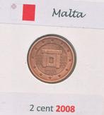 2 Eurocent 2008 Malta, Postzegels en Munten, Munten | Europa | Euromunten, Ophalen of Verzenden, Malta, 2 cent, Losse munt