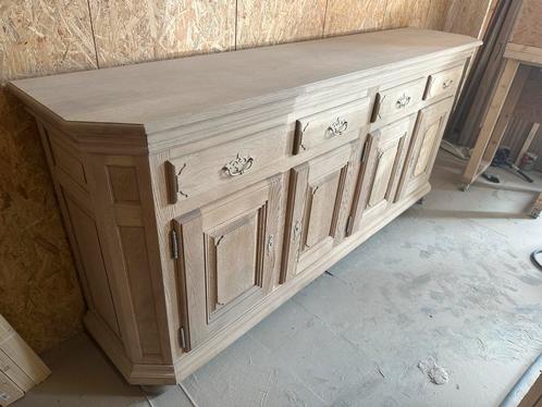 Massieve gezandstraalde dressoir, Huis en Inrichting, Kasten | Dressoirs, Gebruikt, 200 cm of meer, 50 tot 75 cm, Met lade(s)