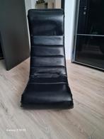 Petit fauteuil à bacule cuir noir, Tuin en Terras, Ligbedden, Ophalen, Gebruikt, Overige materialen