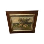 Grand tableau huile sur toile Moutons Signé Henry Schouten, Antiquités & Art, Enlèvement