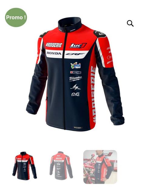 Veste motocross Honda Boiserie, Collections, Marques automobiles, Motos & Formules 1, Comme neuf, Enlèvement ou Envoi