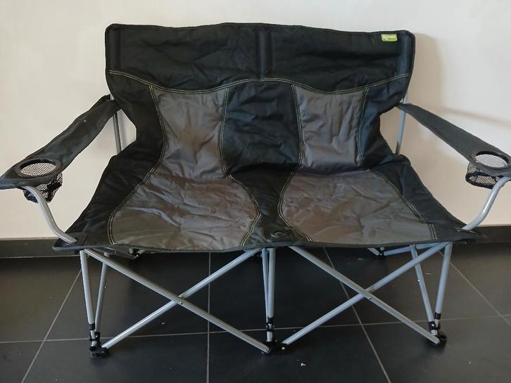Dubbele vouwkampeerstoel, Caravanes & Camping, Accessoires de camping, Comme neuf, Enlèvement ou Envoi