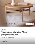 Table basse en chêne – AM.PM Aly (Ø 74 cm) | comme neuve, Enlèvement, Comme neuf
