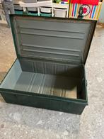 Grote groene metalen kist, Huis en Inrichting, Ophalen, Zo goed als nieuw