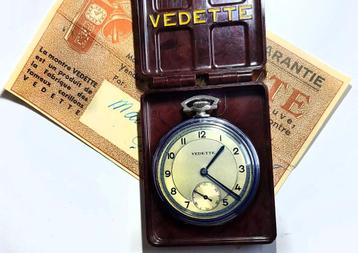 ZELDZAAM! Zakhorloge van het Franse merk „VEDETTE uit 1938"