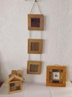 Lot 3 décorations avec graines horloge cadre, Ophalen of Verzenden, Gebruikt