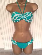 Vintage Groene Bandeau Bikini met Glitter - Jaren 80, Kleding | Dames, Femina, Ophalen of Verzenden, Zo goed als nieuw, Bikini