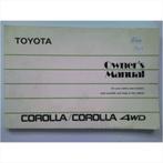 Toyota Corolla 4WD Instructieboekje 1988 #1 Engels, Autos : Divers, Modes d'emploi & Notices d'utilisation, Enlèvement ou Envoi