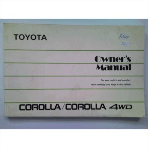 Toyota Corolla 4WD Instructieboekje 1988 #1 Engels, Auto diversen, Handleidingen en Instructieboekjes, Ophalen of Verzenden