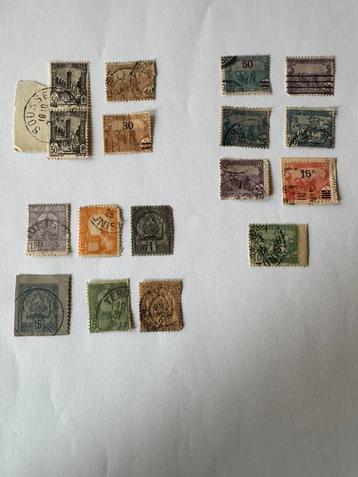 Lot 18 oude postzegels Tunesië gebruikte zeldzame filatelie beschikbaar voor biedingen