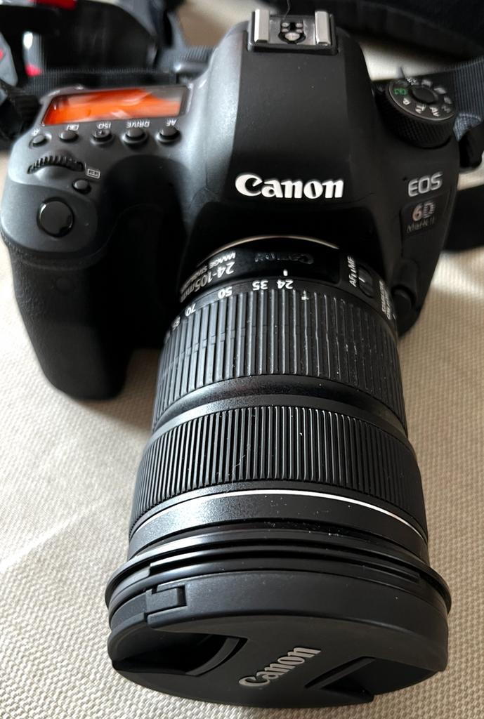 Canon EOS 6D mark II + flits speedlite 470ex-AI + heuptas, Audio, Tv en Foto, Fotocamera's Digitaal, Zo goed als nieuw, Canon