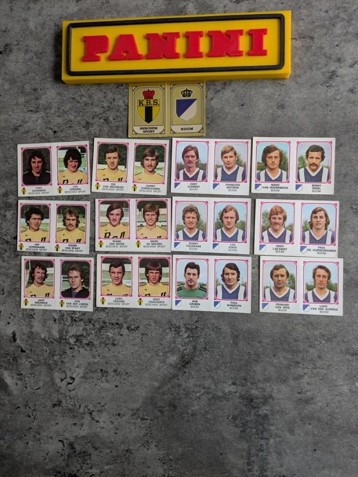 PANINI FOOTBALL 77 BOOM/BERCHEM ANNO 1977 13X, Hobby en Vrije tijd, Stickers en Plaatjes, Nieuw, Verzenden