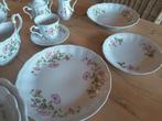 Prachtig landelijk servies met roze bloemenmotief, Ophalen