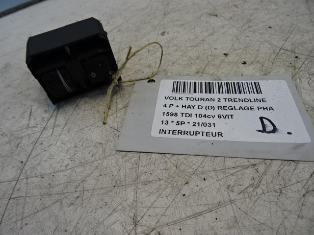 SCHAKELAAR Volkswagen Touran (1T1 / T2) (1T0941333C), Auto-onderdelen, Dashboard en Schakelaars, Volkswagen, Gebruikt