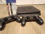 PS4 Slim 1TB + 2 controllers + 6 spelletjes, Enlèvement, Neuf, 1 TB, Slim