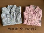2 leuke hemdjes- M 98, Enfants & Bébés, Vêtements enfant | Taille 98, Enlèvement ou Envoi, Comme neuf, Garçon