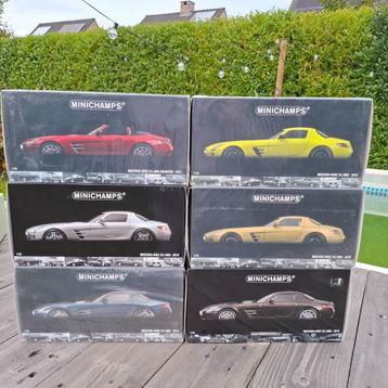 6 x 1/18 Minichamps Mercedes-Benz SLS AMG  beschikbaar voor biedingen