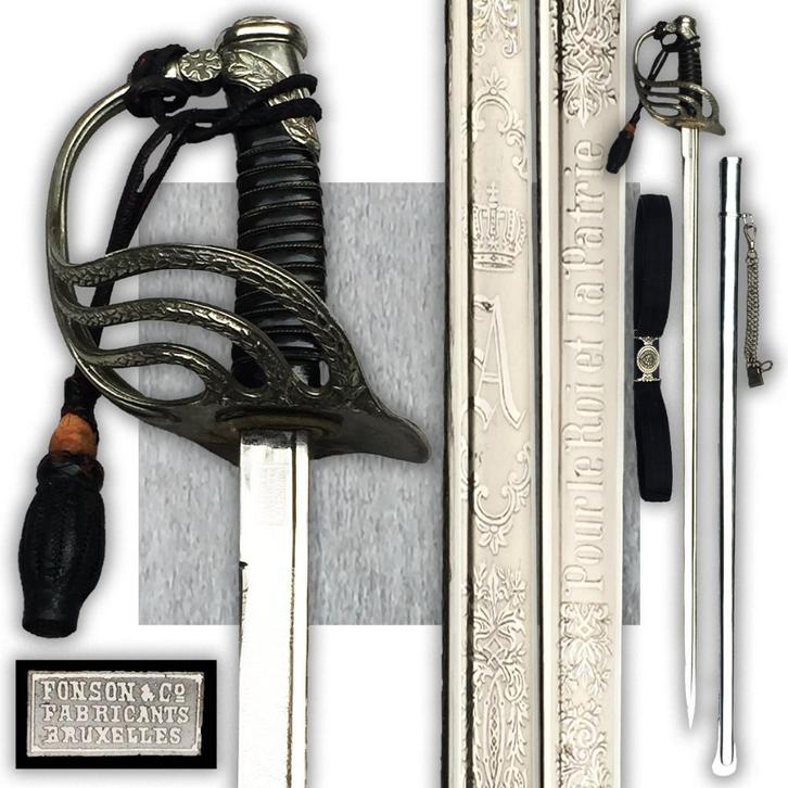 🚨ZELDZAAM: Belgische sabelagent Albert 1st ABL, Verzamelen, Militaria | Algemeen, Landmacht, Zwaard of Sabel, Verzenden