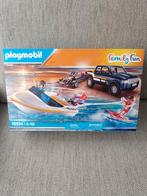 Playmobil Family Fun 70534 : Pick-up with speedboat, Kinderen en Baby's, Nieuw, Ophalen of Verzenden