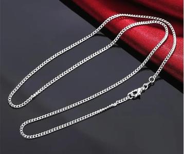 Vergulde zilvere kleur 925 ketting 60cm (Nieuw)