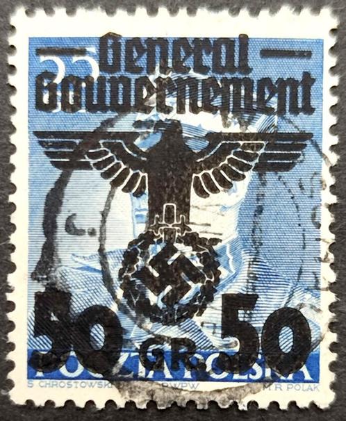 Großdeutsches Reich: General Gouvernement overdruk 1940, Postzegels en Munten, Postzegels | Europa | Duitsland, Gestempeld, Overige periodes