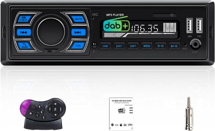 Dab Plus 1 Din autoradio met Bluetooth, Auto diversen, Autoradio's, Nieuw, Ophalen of Verzenden