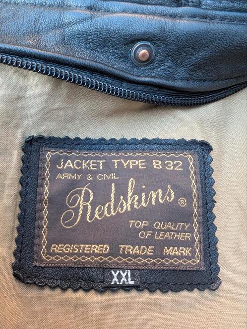 Redskins lederen retro authentieke jas, Kleding | Heren, Jassen | Zomer, Gedragen, Maat 56/58 (XL), Zwart, Ophalen