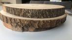 Boomschijf Paulowniahout H3cm diameter ongeveer 30cm naturel, Maison & Meubles, Accessoires pour la Maison | Plateaux, Rond, Bois